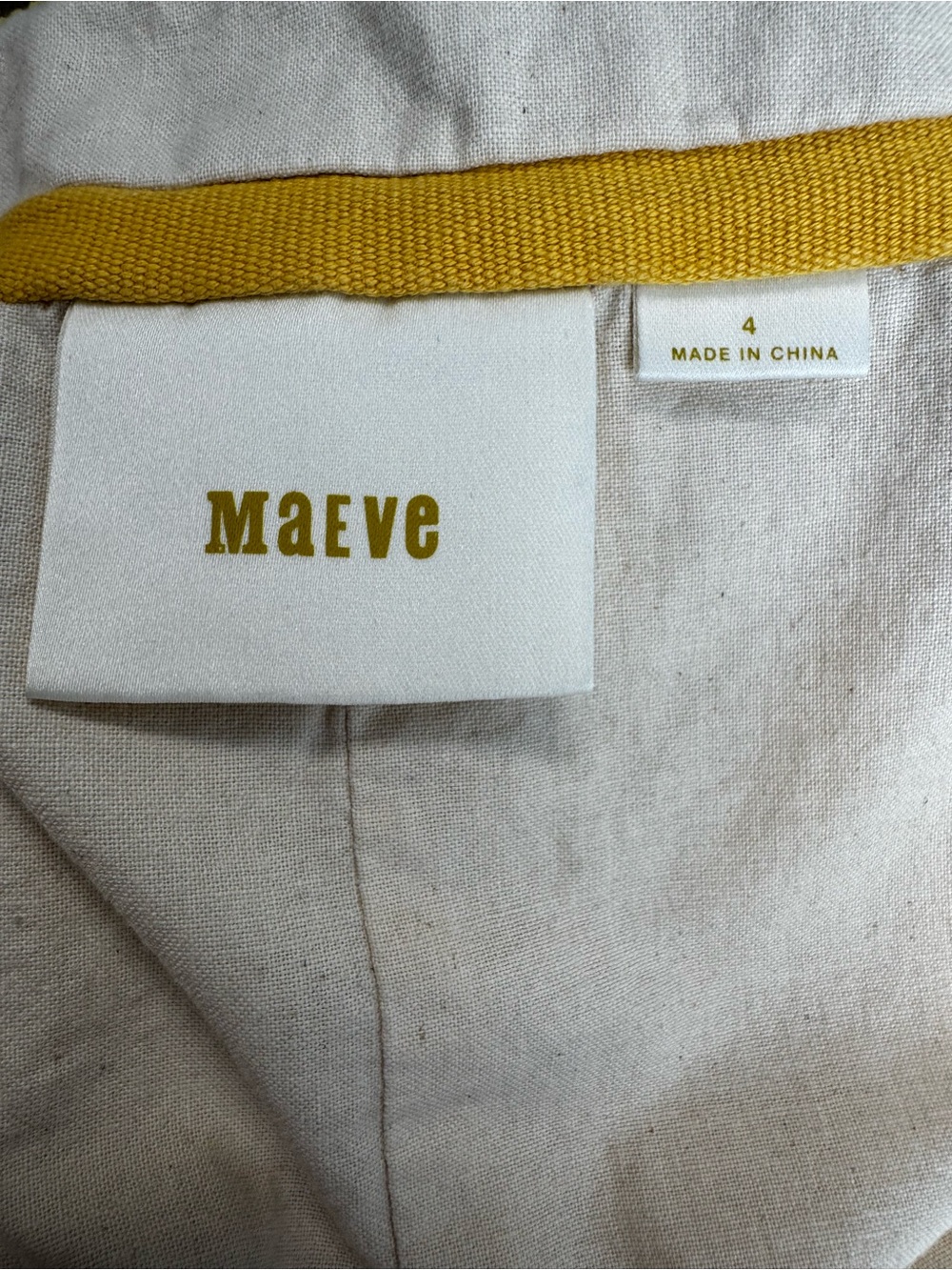 Anthropologie Maeve Corduroy Pencil Knee Length Skirt Yellow 100% Cotton Size 4 - Picture 5 of 9